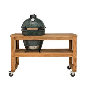 Akazien Holztisch L, inkl. Tischstand (150 L x 60 T x 80 H cm) mit Laufrollen